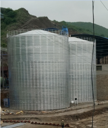 爱辉粮食钢板仓的安装全过程不用热焊接